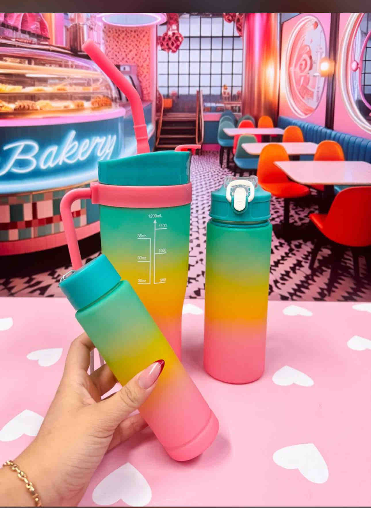 Termo botella Motivacional combo x3