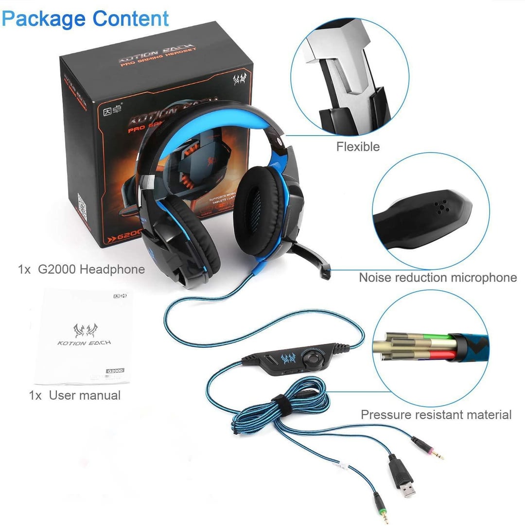 Audífonos Diadema Gamer Kotion G2000